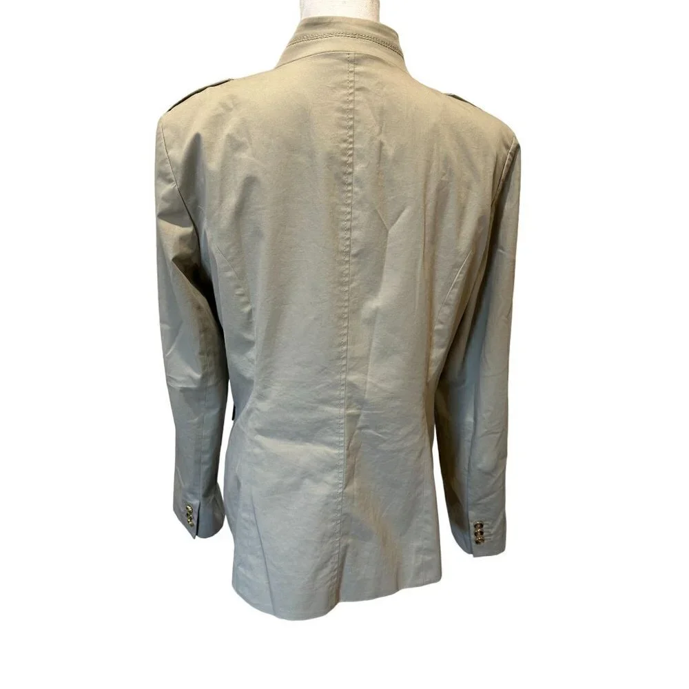 Michael Kors Jacket Blazer Women Sz 14 Button Down Pockets Military Style Lined
